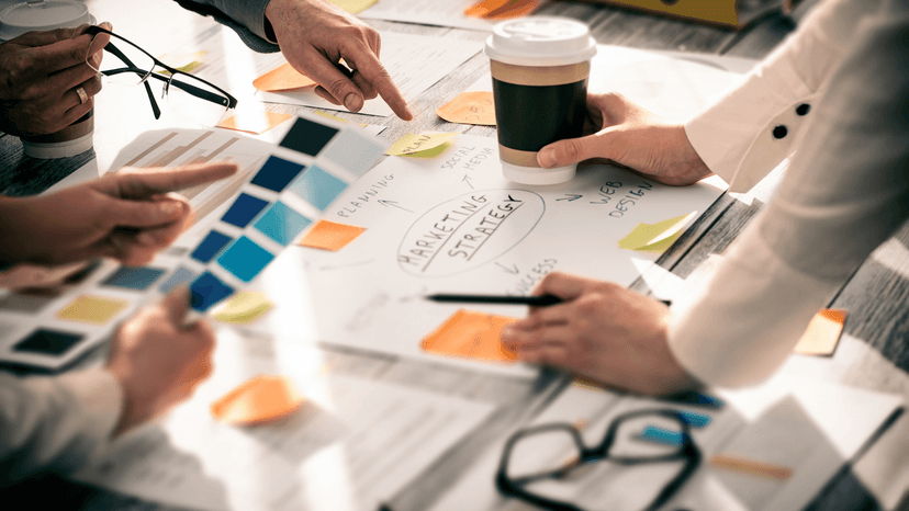 messy meeting table